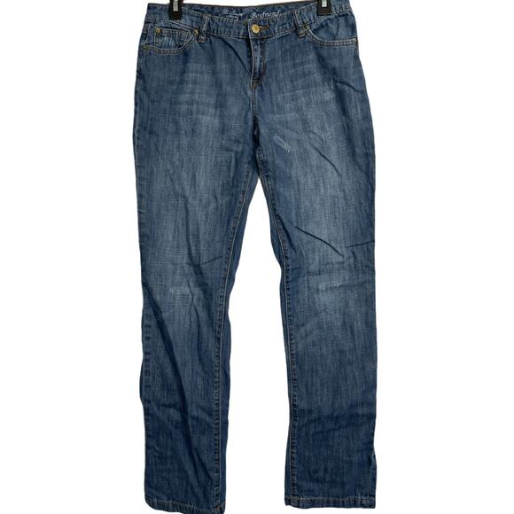 The Limited Boyfriend Jeans Women 6 Dark Blue Denim 100% Cotton Low Rise - Picture 1 of 8